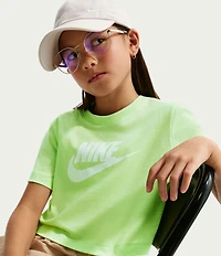 Nike Big Girls Cotton Crewneck Cropped T-Shirt