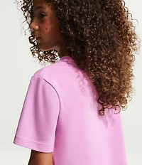 Nike Big Girls Cotton Crewneck Cropped T-Shirt