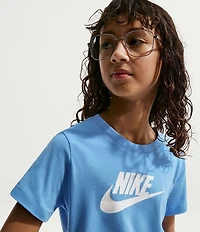 Nike Big Girls Cotton Crewneck Cropped T-Shirt