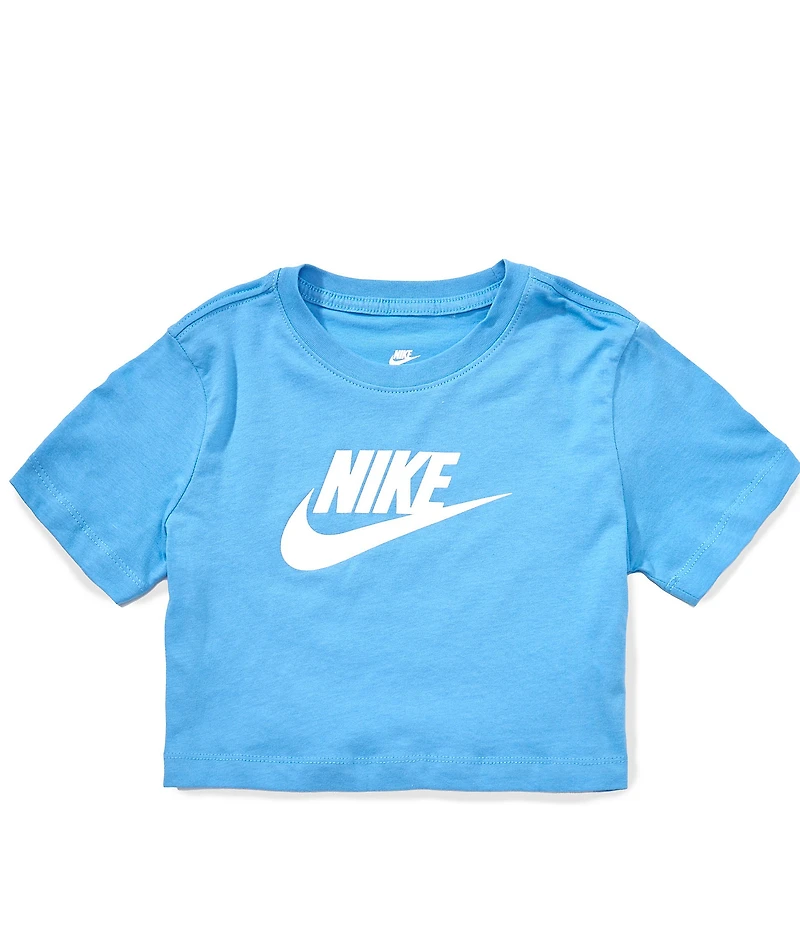 Nike Big Girls Cotton Crewneck Cropped T-Shirt