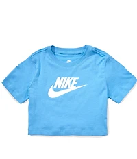 Nike Big Girls Cotton Crewneck Cropped T-Shirt