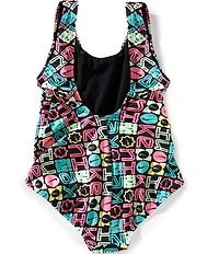 Nike Big Girls Printed U-back One-Piece Swimsuit