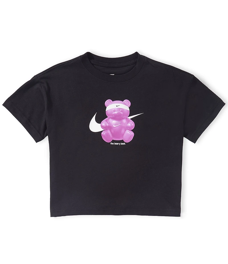 Nike Big Girls Short Sleeve Boxy Bear T-Shirt