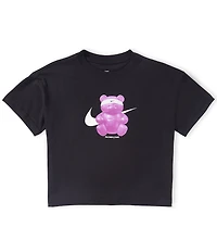 Nike Big Girls Short Sleeve Boxy Bear T-Shirt