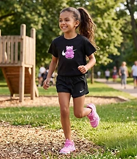 Nike Big Girls Short Sleeve Boxy Bear T-Shirt