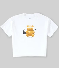 Nike Big Girls Short Sleeve Boxy Bear T-Shirt