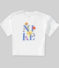 Nike Big Girls Short Sleeve Floral Boxy T-Shirt