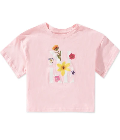 Nike Big Girls Short Sleeve Floral Boxy T-Shirt