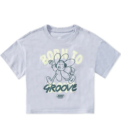 Nike Big Girls Short Sleeve Born to Groove Sunflower Graphic T-Shirt