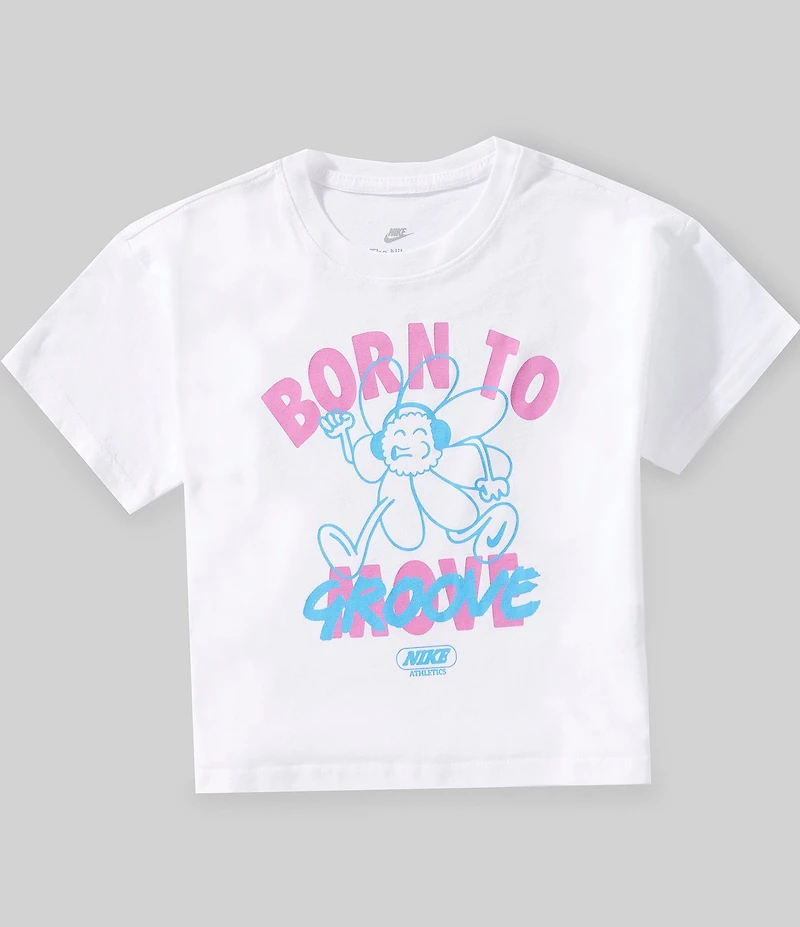 Nike Big Girls Short Sleeve Born to Groove Sunflower Graphic T-Shirt
