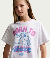 Nike Big Girls Short Sleeve Born to Groove Sunflower Graphic T-Shirt