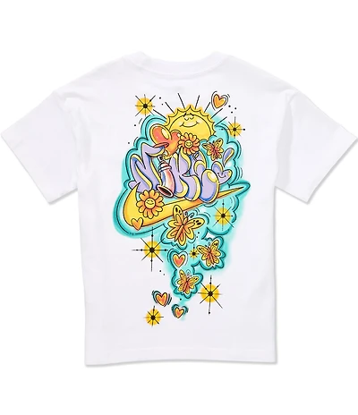 Nike Big Girls Short Sleeve Graffiti Sunshine Graphic T-Shirt