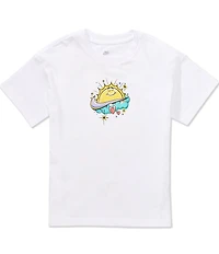 Nike Big Girls Short Sleeve Graffiti Sunshine Graphic T-Shirt