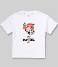 Nike Big Girls Short Sleeve 'I Got This' Sporty Graphics T-Shirt