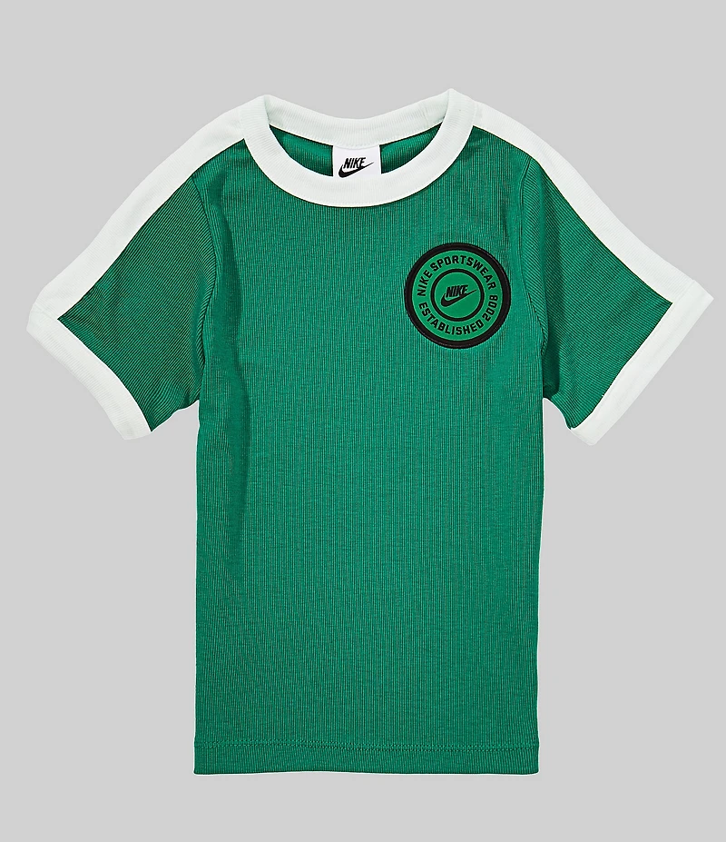 Nike Big Girls Short Sleeve Ribbed Top