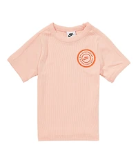 Nike Big Girls Short Sleeve Ribbed Top