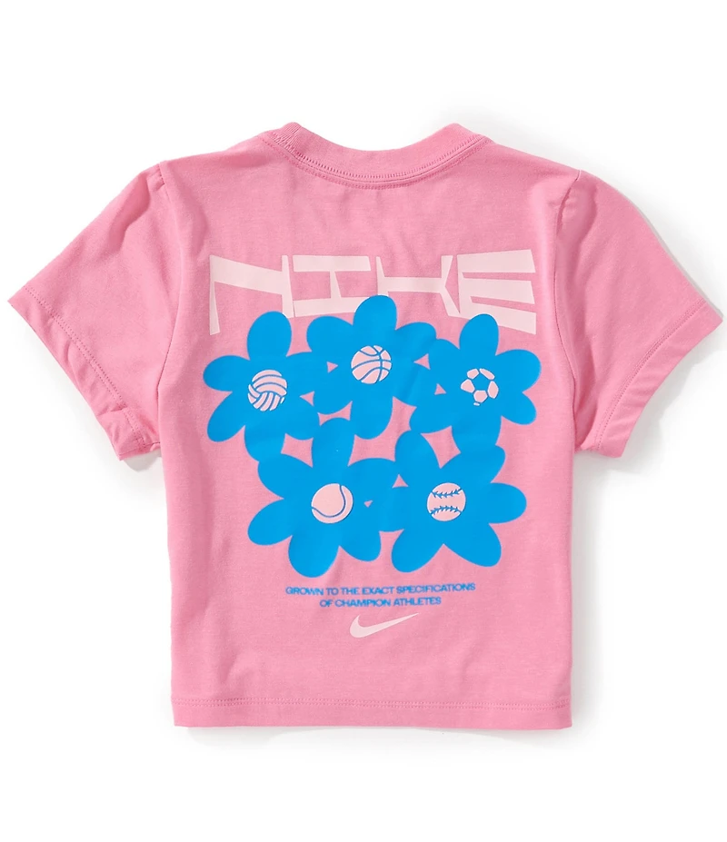 Nike Big Girls Short Sleeve Slim Cropped T-Shirt