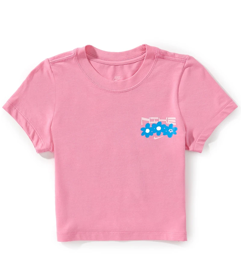 Nike Big Girls Short Sleeve Slim Cropped T-Shirt