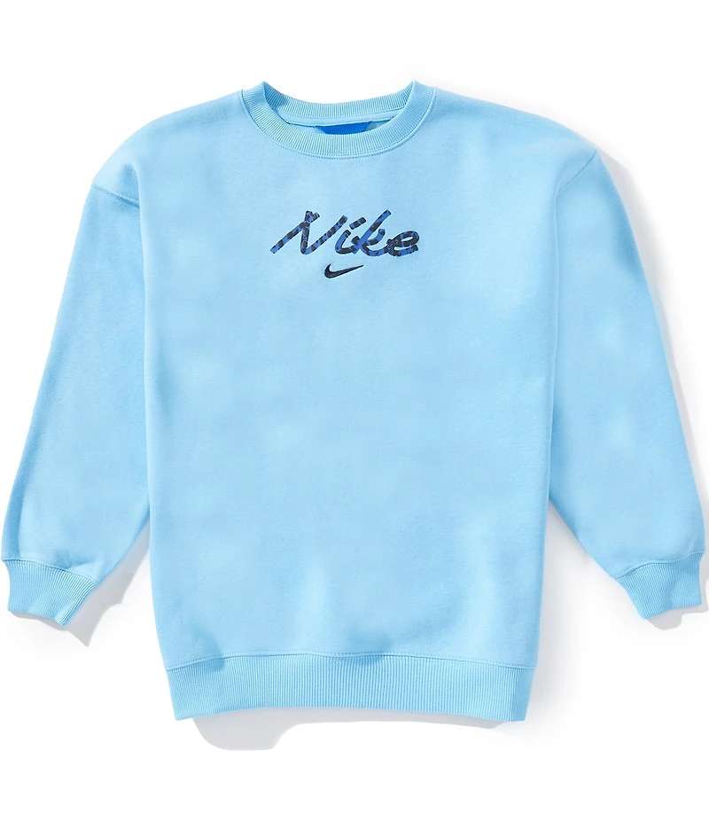 Nike Big Girls Studio Oversized Fleece Sweatshirt