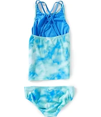 Nike Big Girls Tie-Dye Spiderback Tankini Top & Hipster Bottom Two-Piece Swimsuit