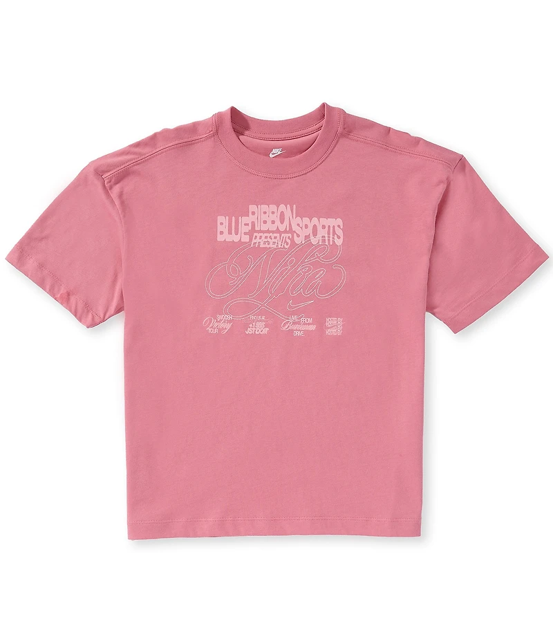 Nike Big Kids Short Sleeve Oversized MVP Crewneck T-Shirt