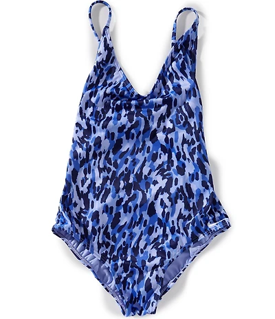 Nike Girls Cheetah-Printed One-Piece Swimsuit