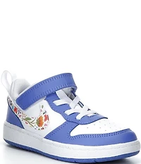 Nike Girls' Court Borough Low Recraft Hook-and-Loop Floral Sneakers (Toddler)