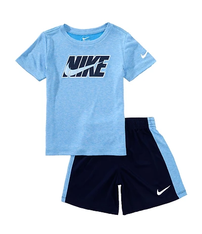 Nike Little Boys Short Sleeve Dri-Fit Drop T-Shirt & Matching Short Set
