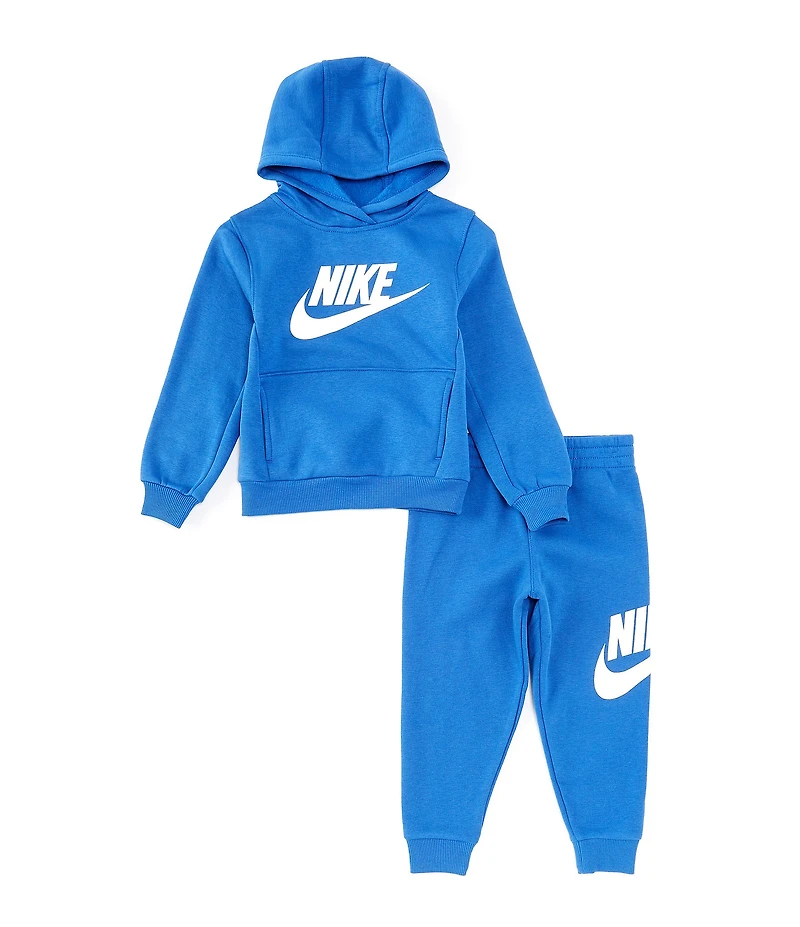 Nike Little Boys Long Sleeve Club Fleece Graphic Hoodie and Jogger Pants Set
