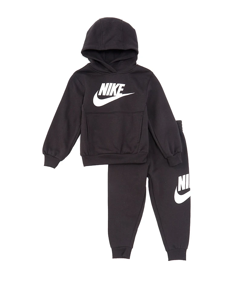Nike Little Boys Long Sleeve Club Fleece Graphic Hoodie and Jogger Pants Set