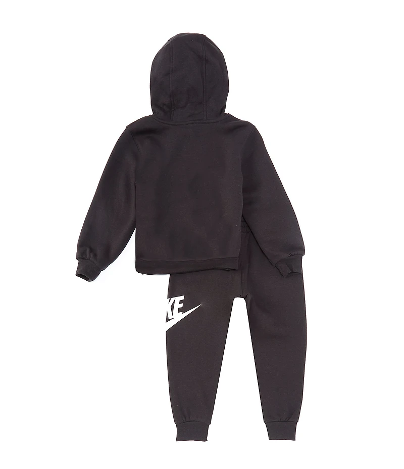 Nike Little Boys Long Sleeve Club Fleece Graphic Hoodie and Jogger Pants Set