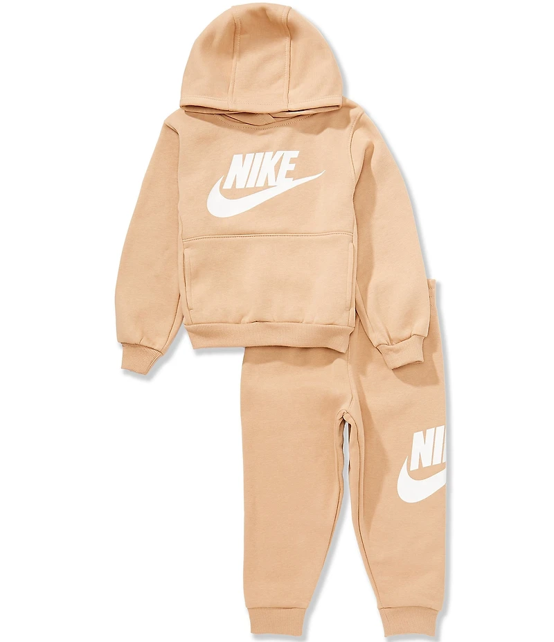 Nike Little Boys Long Sleeve Club Fleece Graphic Hoodie and Jogger Pants Set