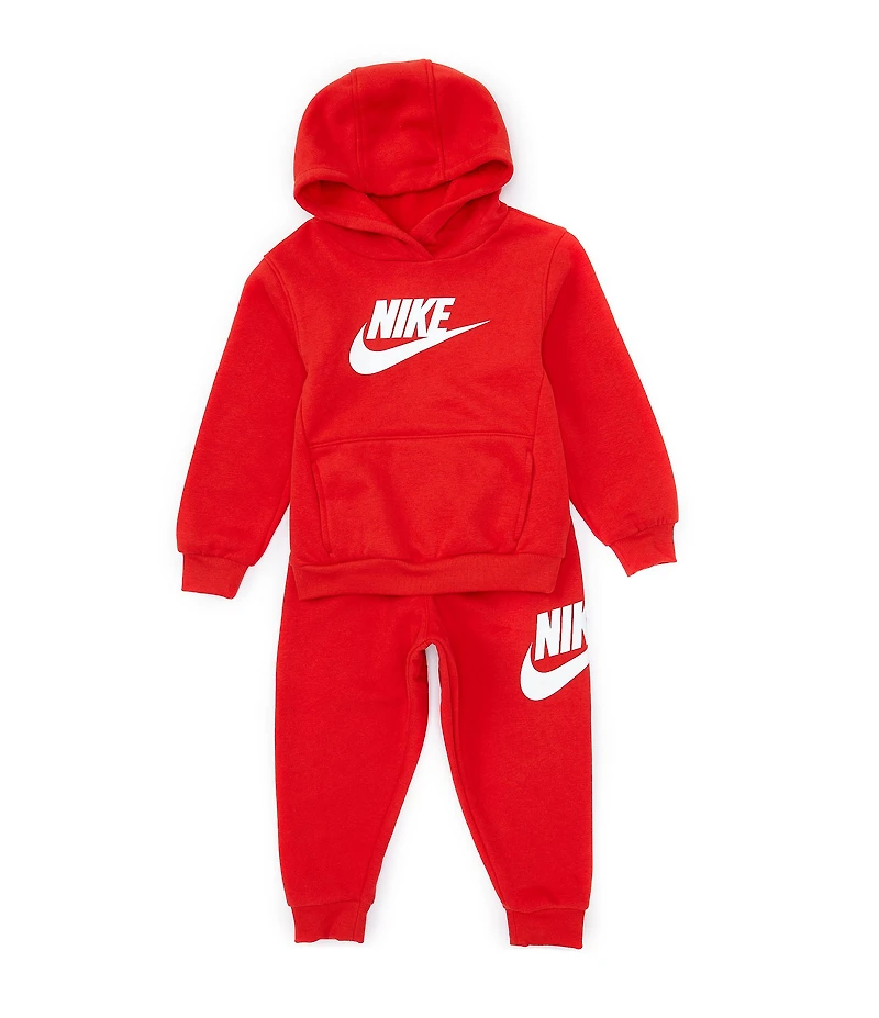 Nike Little Boys Long Sleeve Club Fleece Graphic Hoodie and Jogger Pants Set