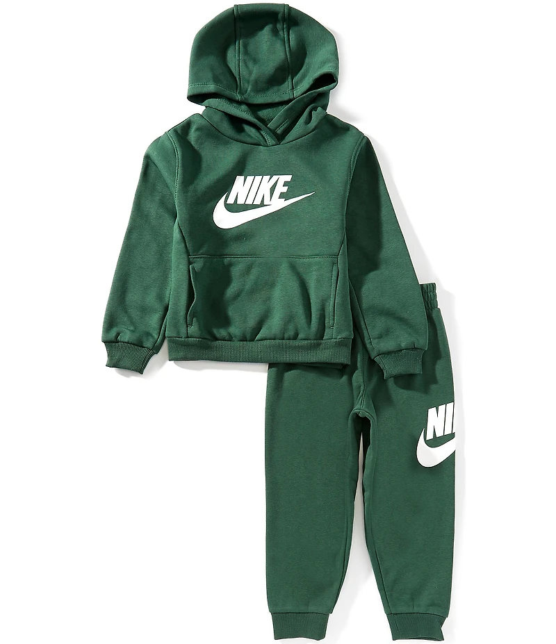 Nike Little Boys Long Sleeve Club Fleece Graphic Hoodie and Jogger Pants Set