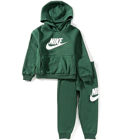 Nike Little Boys Long Sleeve Club Fleece Graphic Hoodie and Jogger Pants Set