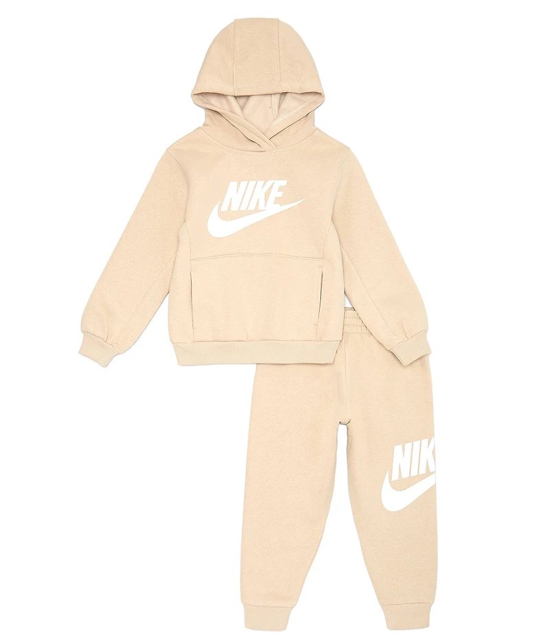 Nike Little Boys Long Sleeve Club Fleece Graphic Hoodie and Jogger Pants Set