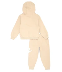 Nike Little Boys Long Sleeve Club Fleece Graphic Hoodie and Jogger Pants Set