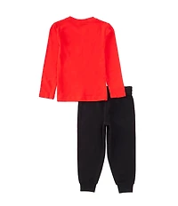 Nike Little Boys Long Sleeve Retro Fader T-Shirt & Jogger Pants 2-Piece Set
