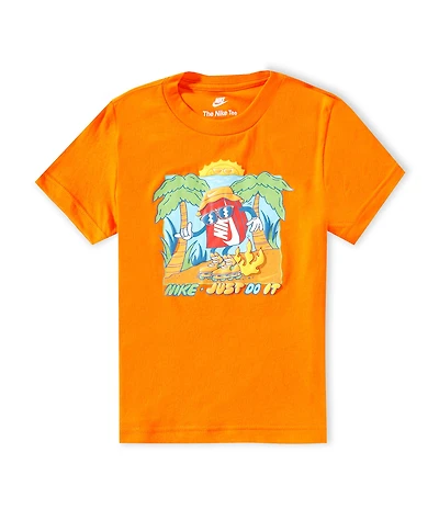 Nike Little Boys Short Sleeve Boxy Mascot Character/Island Screenprinted T-Shirt