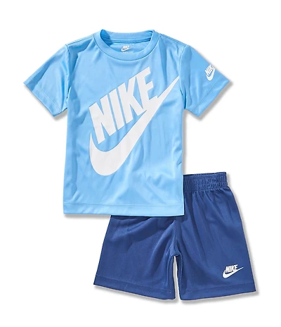 Nike Little Boys Short Sleeve Futura T-Shirt & Shorts Set