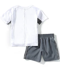 Nike Little Boys Short Sleeve Knit T-Shirt & Dri-FIT Multi Woven Shorts Set