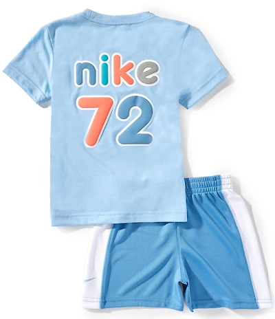 Nike Little Boys Short-Sleeve Nike Flag Graphic Jersey T-Shirt & Mesh Shorts Set