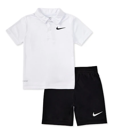 Nike Little Boys Short Sleeve Polo Shirt & Coordinating Shorts Set
