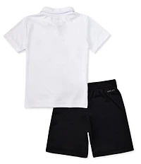 Nike Little Boys Short Sleeve Polo Shirt & Coordinating Shorts Set