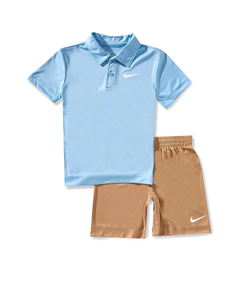 Nike Little Boys Short Sleeve Polo Shirt & Coordinating Shorts Set