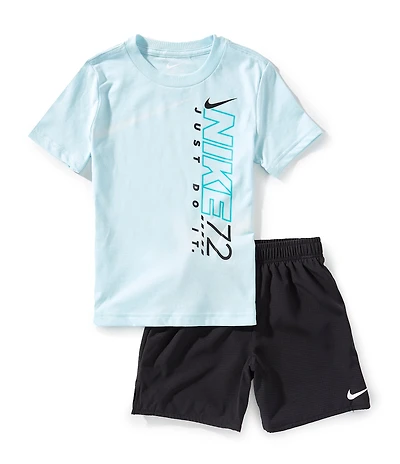Nike Little Boys Short-Sleeve Rhythm Jersey T-Shirt & Dri-FIT Woven Shorts Set