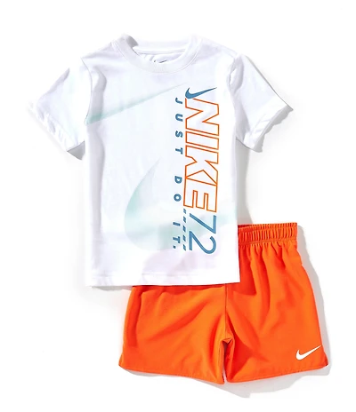 Nike Little Boys Short-Sleeve Rhythm Jersey T-Shirt & Dri-FIT Woven Shorts Set
