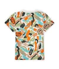 Nike Little Boys Short Sleeve Smiley AOP Pullover T-Shirt