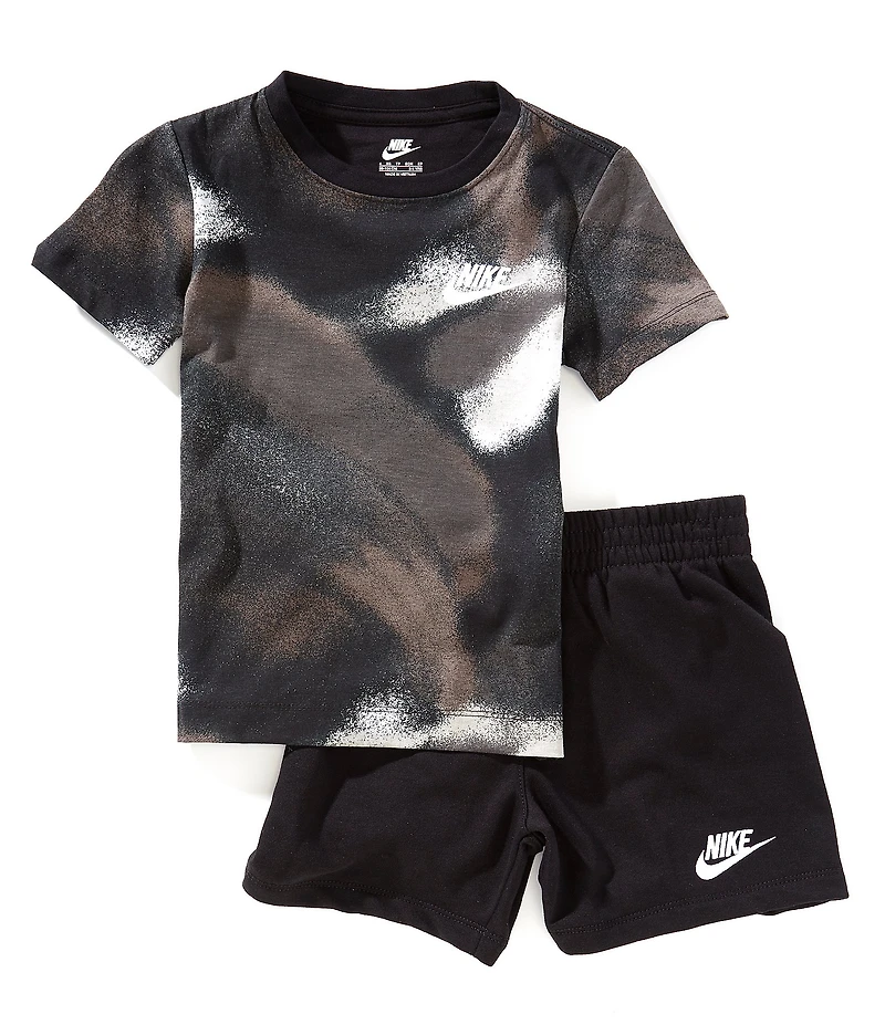 Nike Little Boys Short Sleeve Tie Dye Nike Club Express T-Shirt & Shorts Set