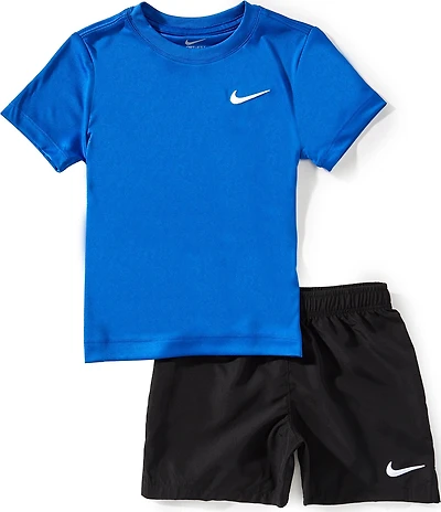 Nike Little Boys Short-Sleve Knit T-Shirt & Dri-FIT shorts set